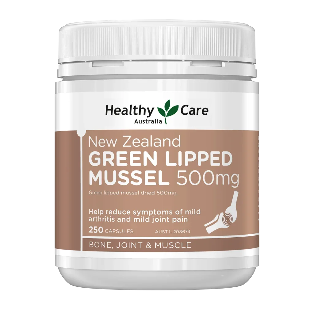 Healthy Care New Zealand Green Lipped Mussel 500mg 250 Capsules