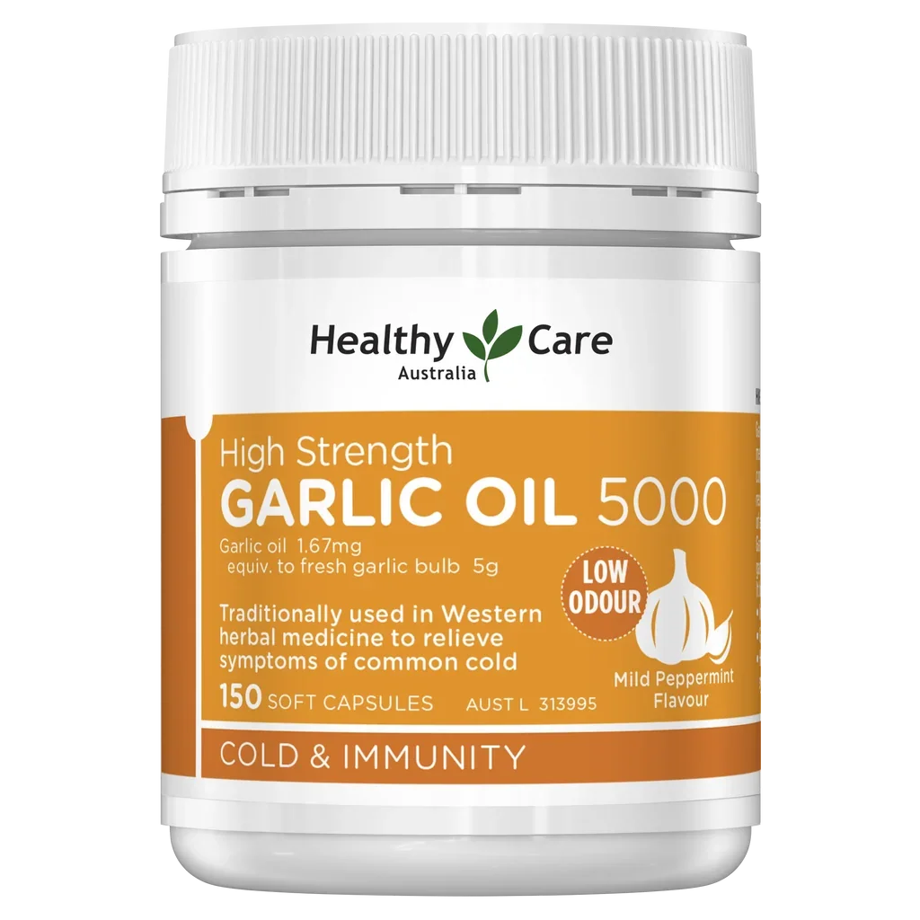 Healthy Care High Strength Garlic Oil 5000 150 Capsules
