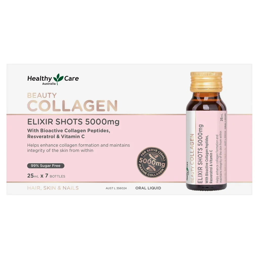 Healthy Care Beauty Collagen Elixir Shots 5,000mg 25mL x 7 bottles