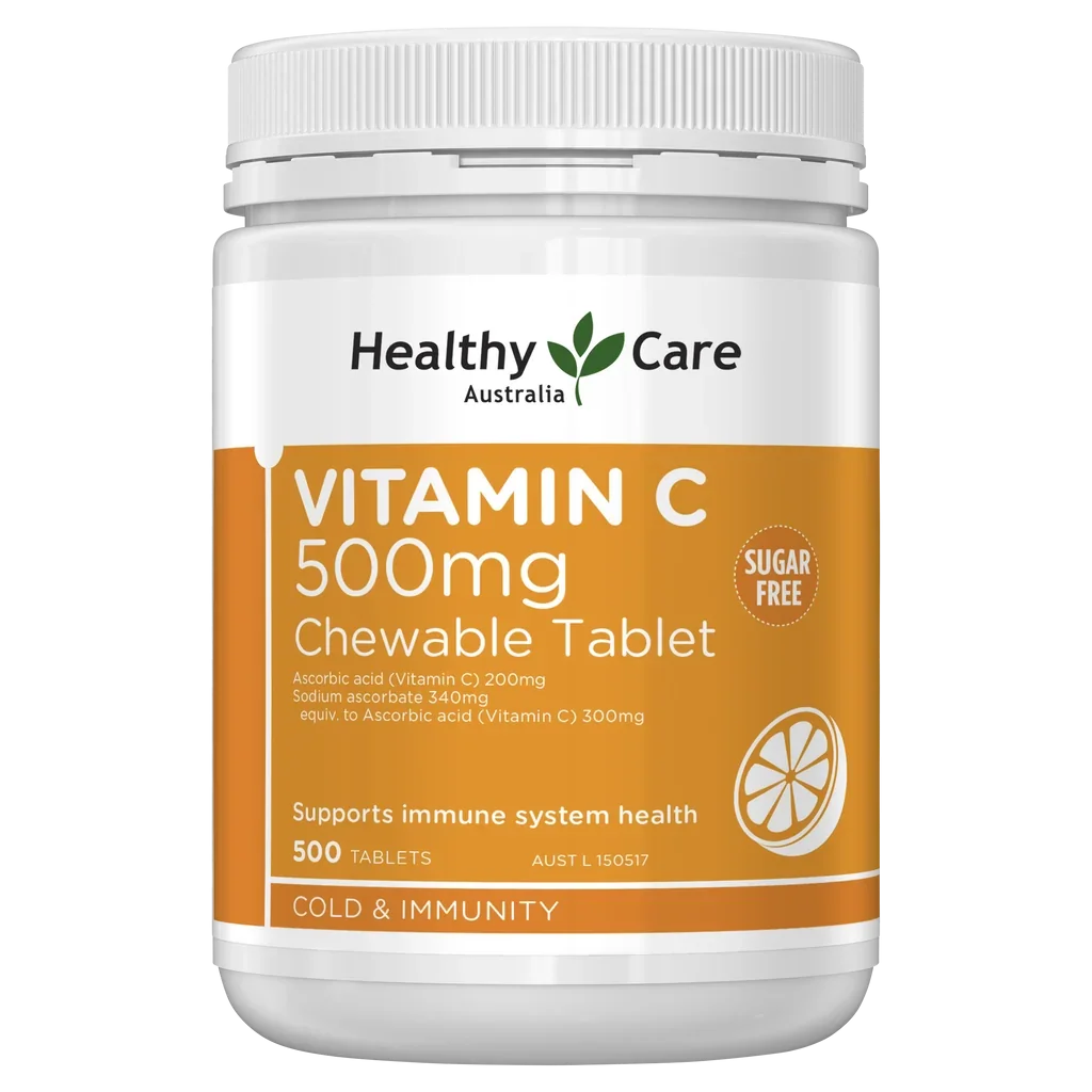 Healthy Care Vitamin C 500mg Chewable 500 Tablet