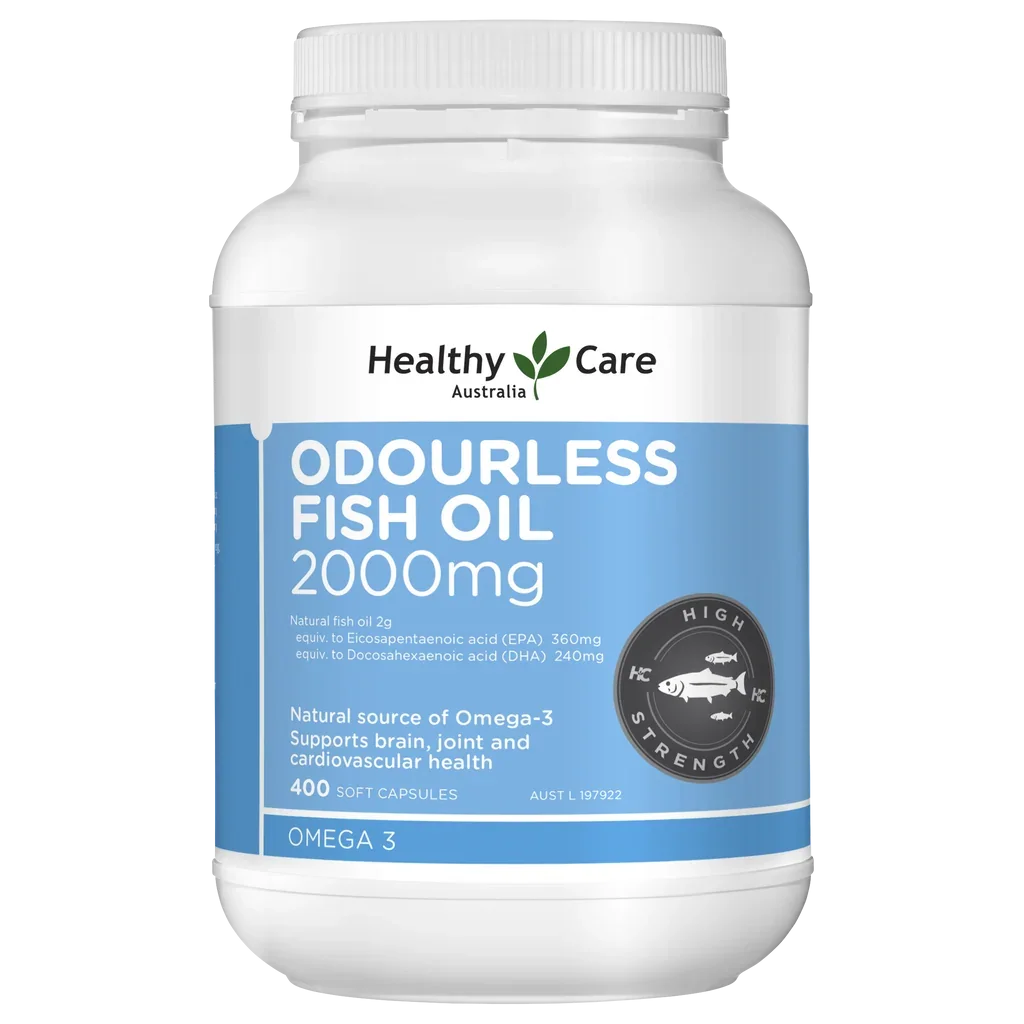 Healthy Care Odourless Fish Oil 2000mg 400 Capsules