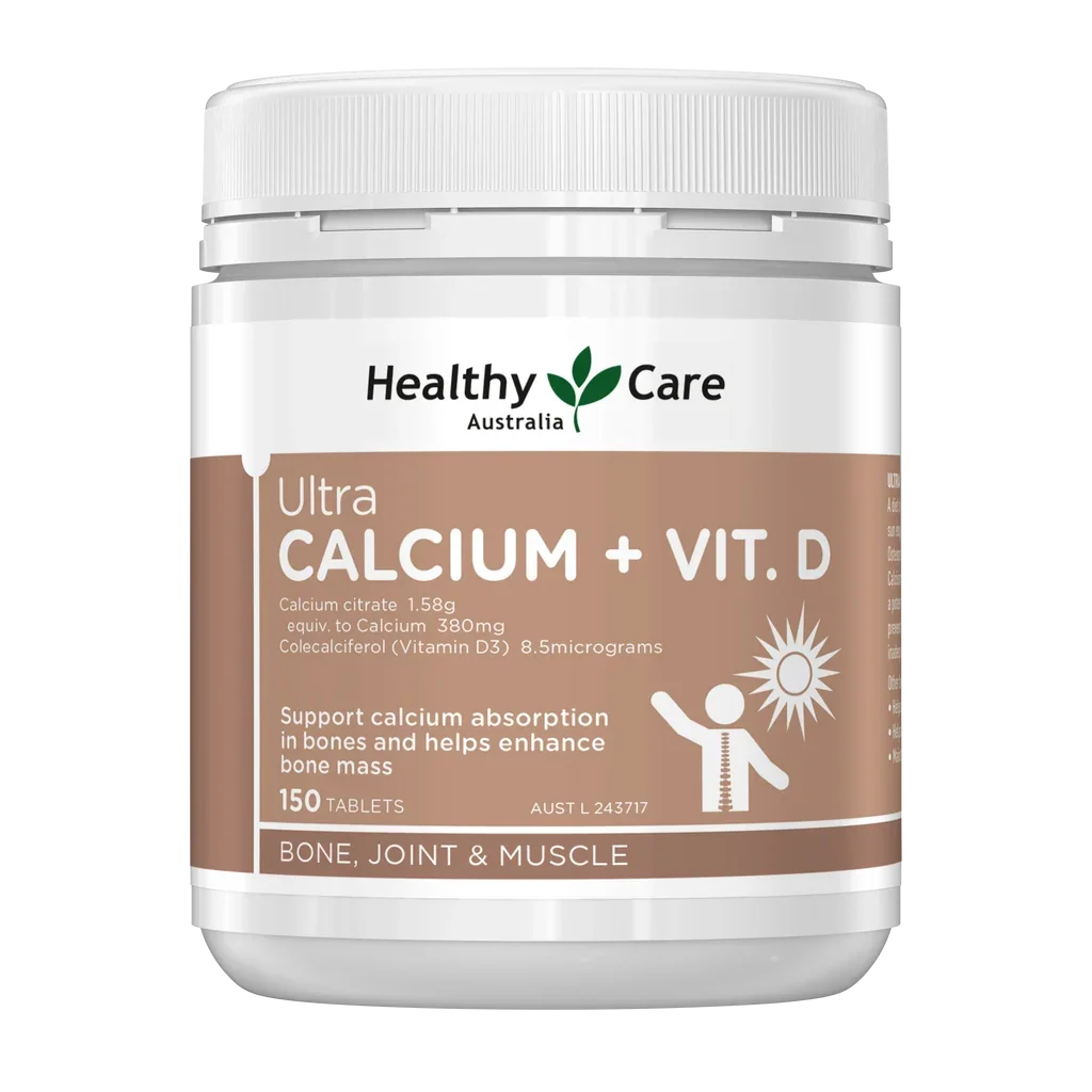 Healthy Care Ultra Calcium + Vitamin D – 150 tablets
