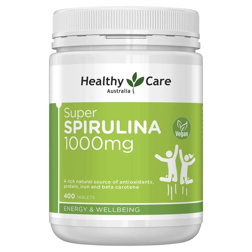 Healthy Care Super Spirulina 1000mg – 400 Tablets