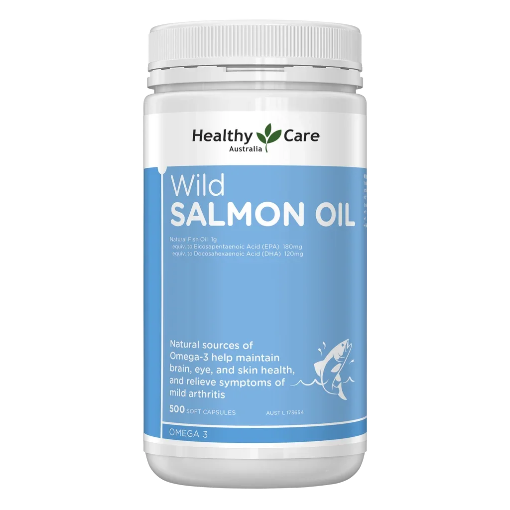 Healthy Care Wild Salmon Oil 1000mg 500 Capsules