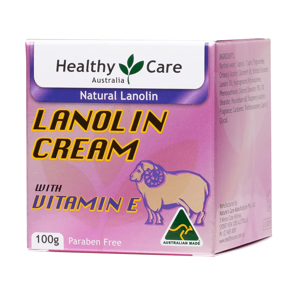 Healthy Care Lanolin Cream With Vitamin E 100g